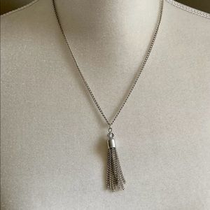 Paparazzi Silver Tassel Necklace